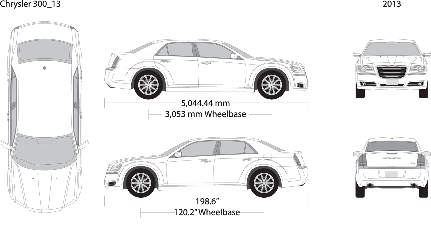 2013 Chrysler 300 V13 Vehicle Wrap Template