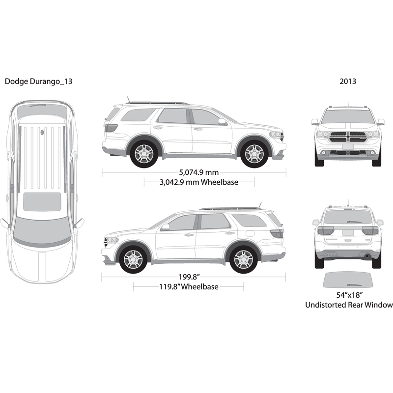 2013 Dodge Durango V13 Vehicle Wrap Template