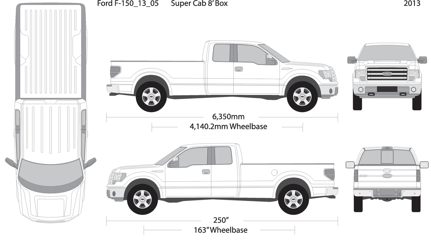2013 Ford F 150 V05 Vehicle Wrap Template