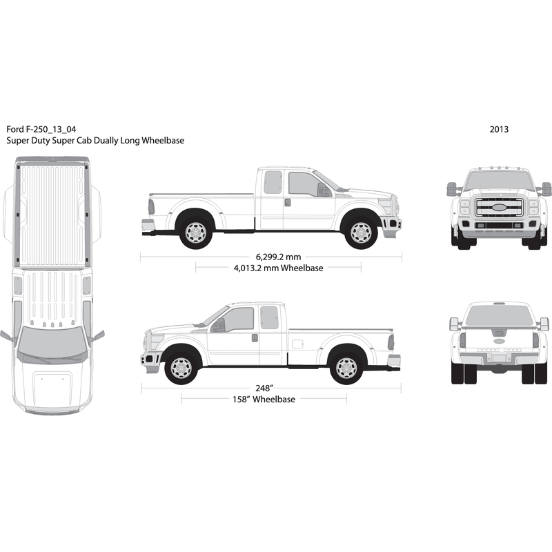 2013 Ford F 250 V04 Vehicle Wrap Template