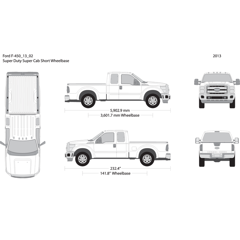 2013 Ford F 450 V02 Vehicle Wrap Template