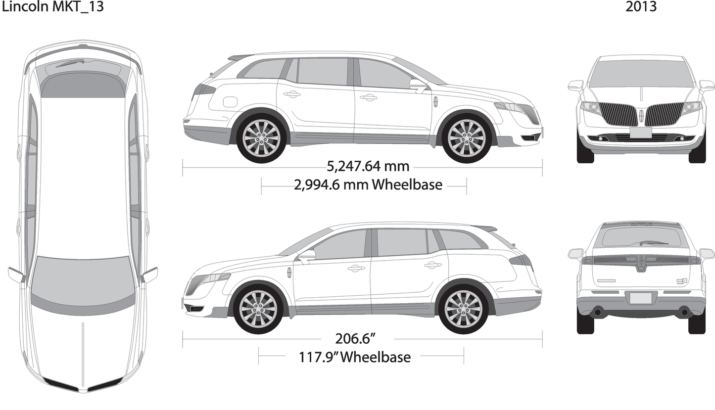 2013 Lincoln Mkt V13 Vehicle Wrap Template