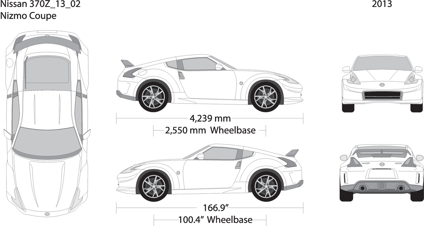 2013 Nissan 370Z V02 Vehicle Wrap Template