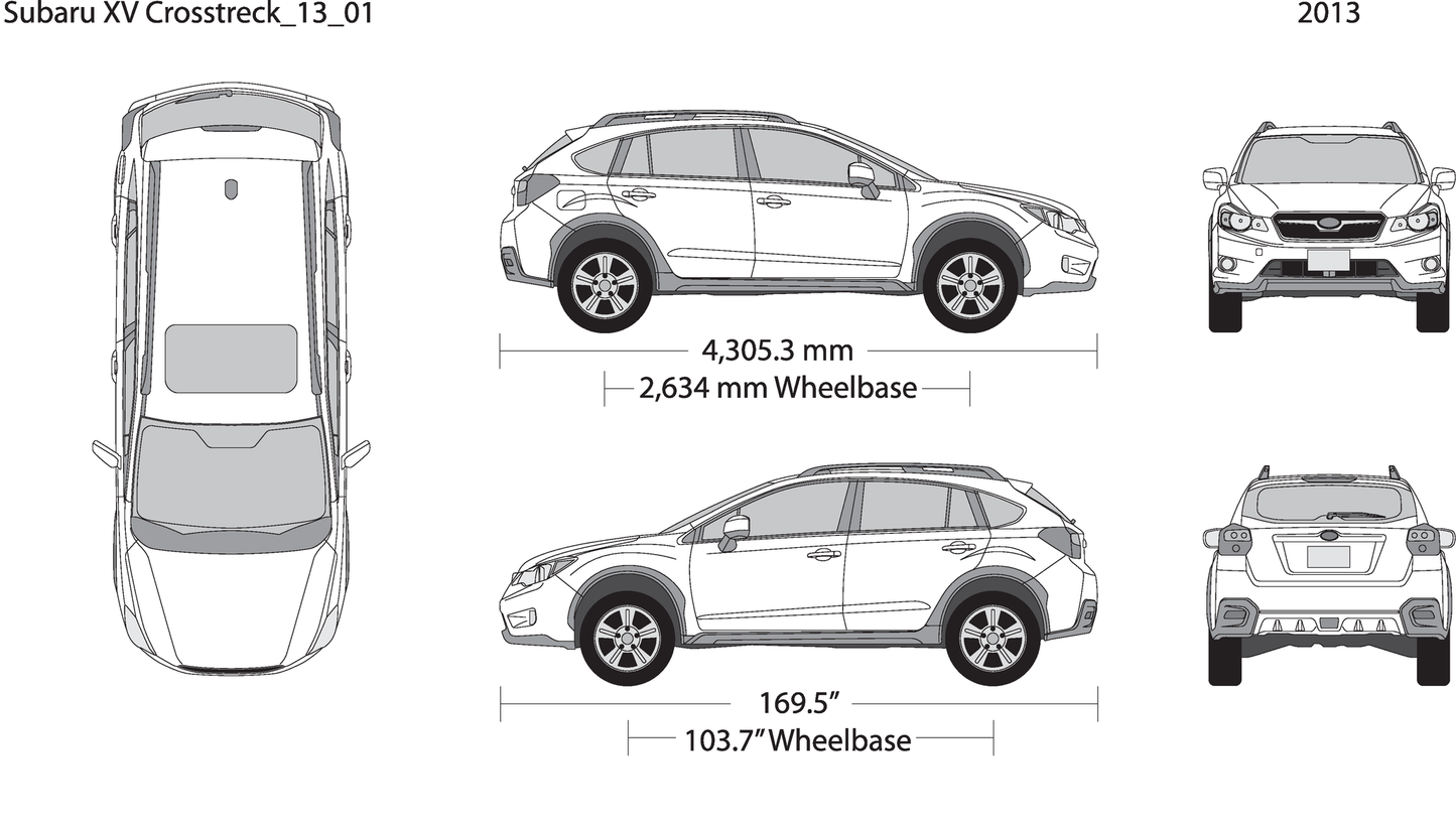 2013 Subaru Xv Crosstrek V01 Vehicle Wrap Template