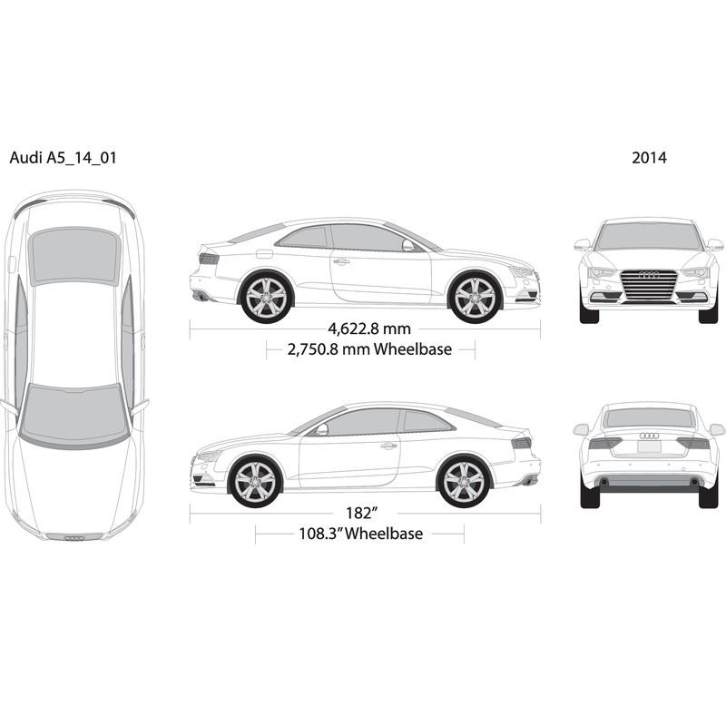 2014 Audi A5 V01 Vehicle Wrap Template