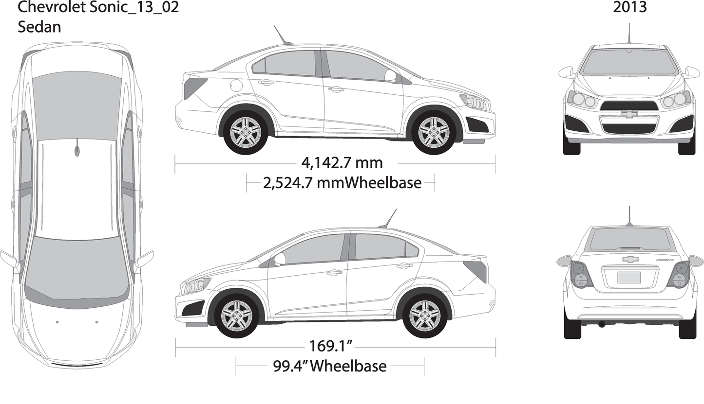 2014 Chevy Sonic V02 Vehicle Wrap Template
