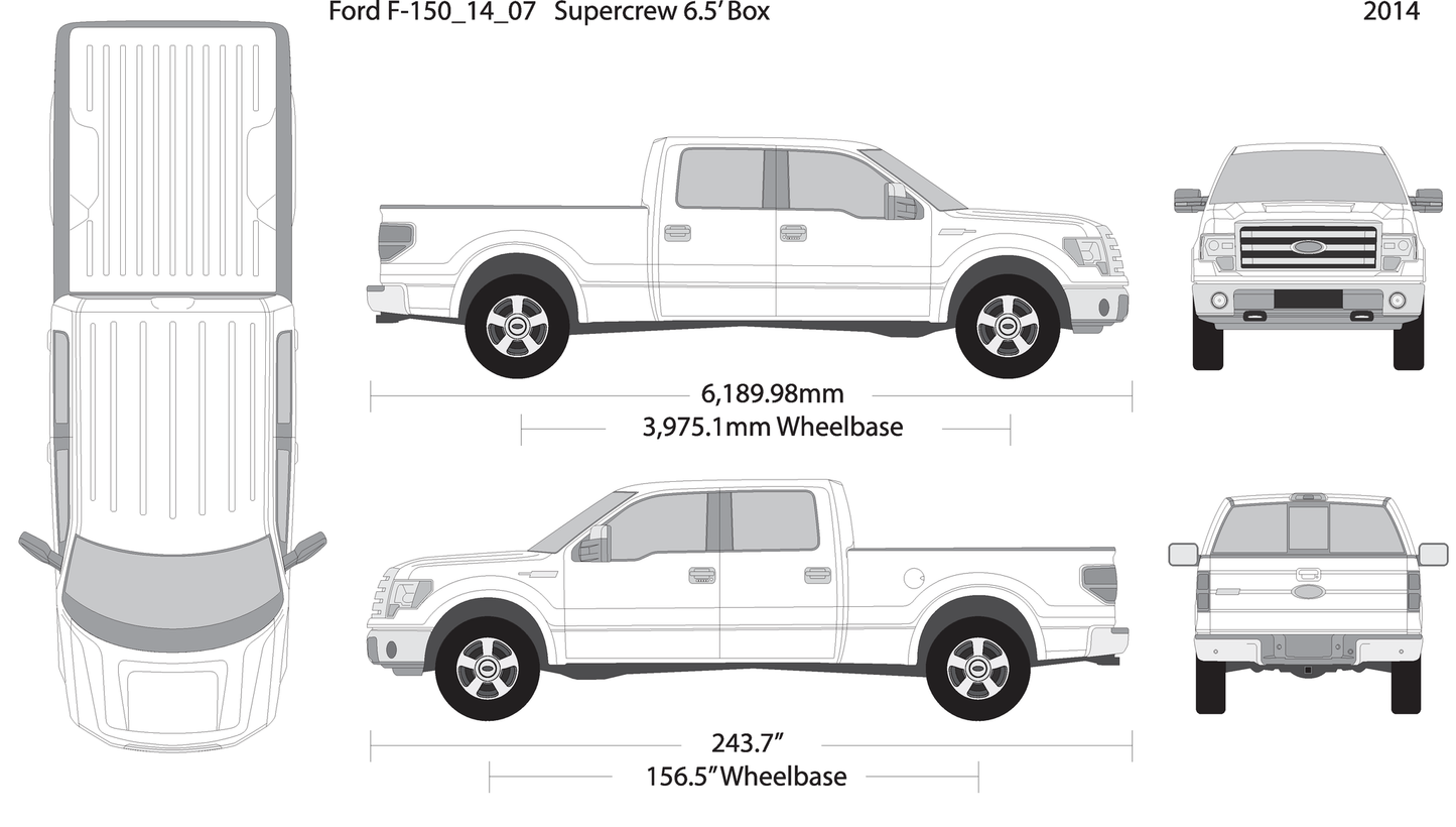 2014 Ford F 150 V07 Vehicle Wrap Template