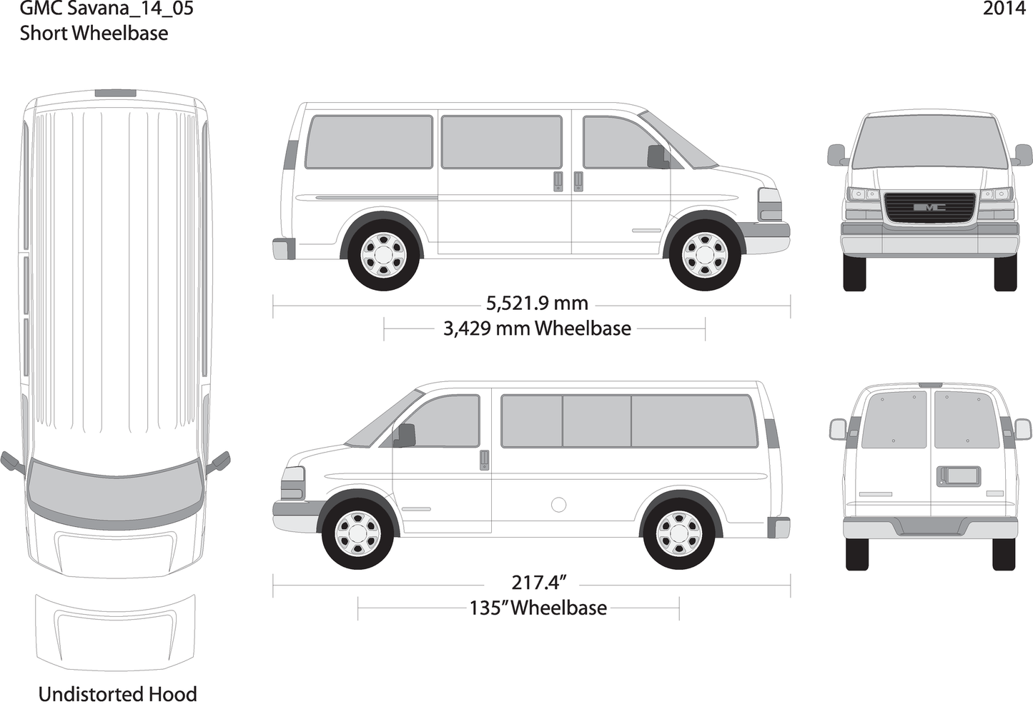2014 Gmc Savana V05 Vehicle Wrap Template