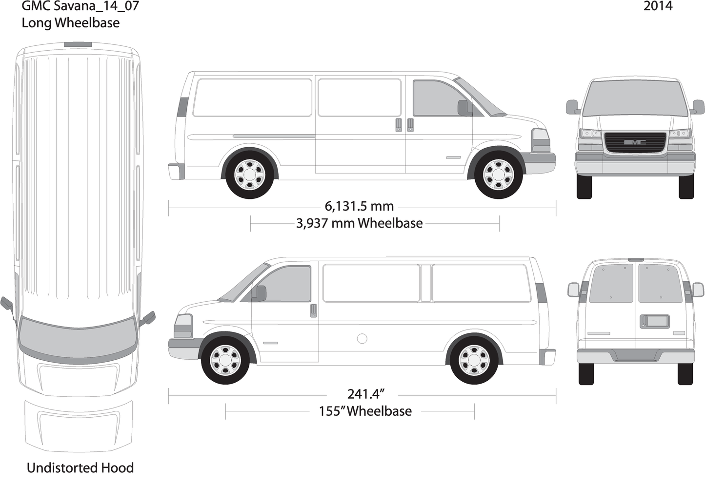 2014 Gmc Savana V07 Vehicle Wrap Template