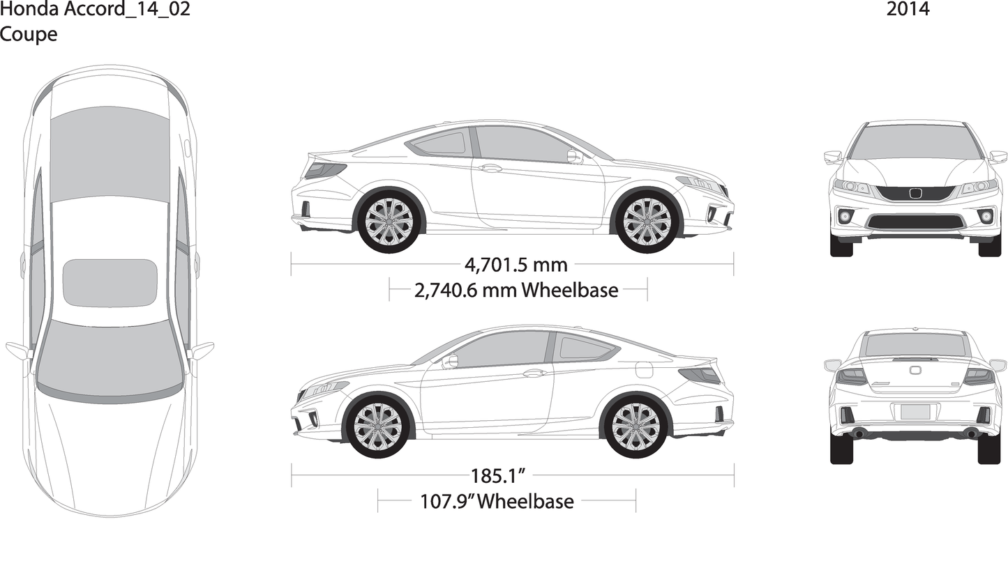 2014 Honda Accord Coupe V02 Vehicle Wrap Template