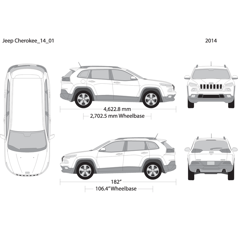 2014 Jeep Cherokee V01 Vehicle Wrap Template