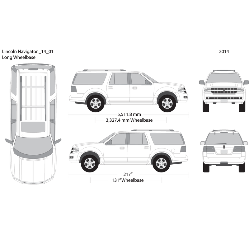 2014 Lincoln Navigator V01 Vehicle Wrap Template