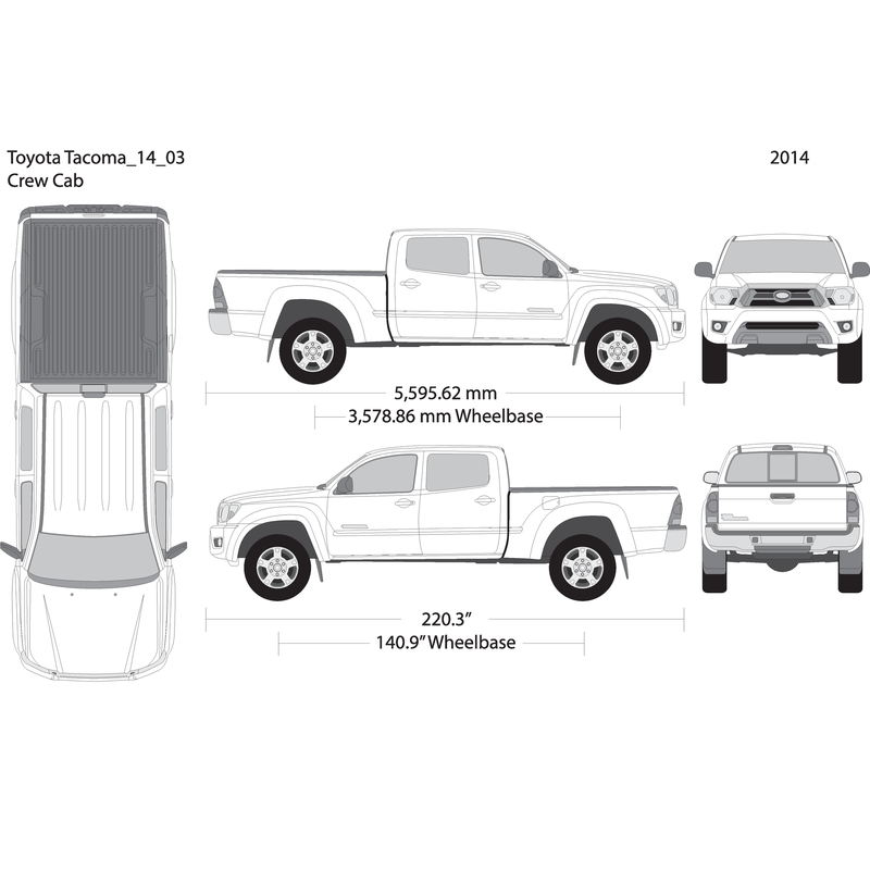 2014 Toyota Tacoma V03 Vehicle Wrap Template