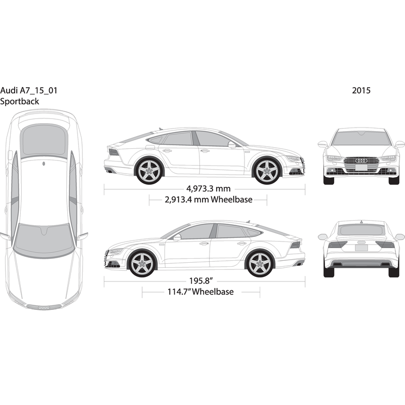 2015 Audi A7 V01 Vehicle Wrap Template