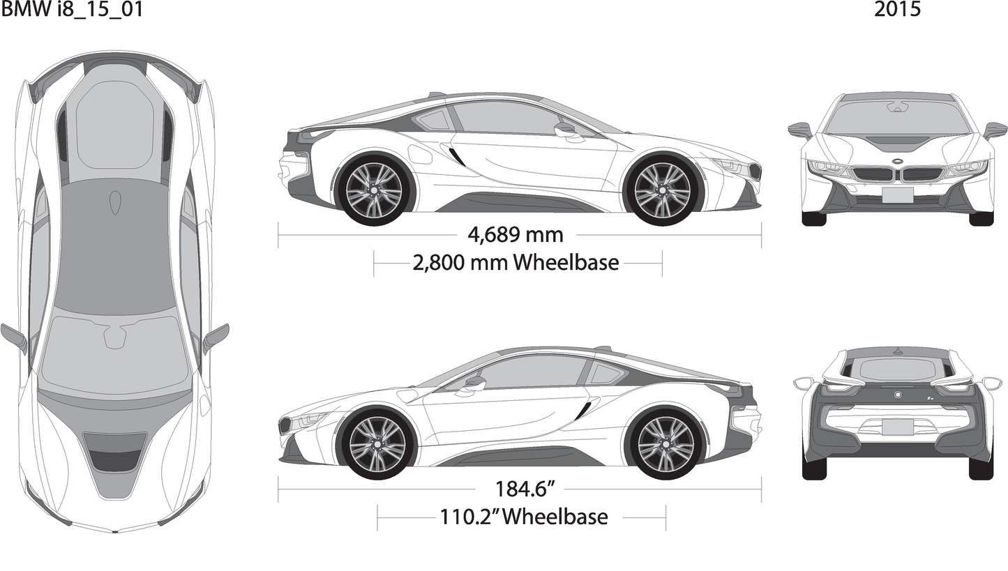 2015 Bmw I8 V01 Vehicle Wrap Template