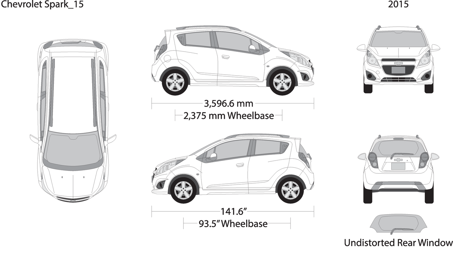 2015 Chevy Spark V15 Vehicle Wrap Template