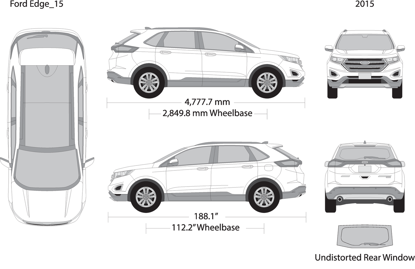 2015 Ford Edge V15 Vehicle Wrap Template