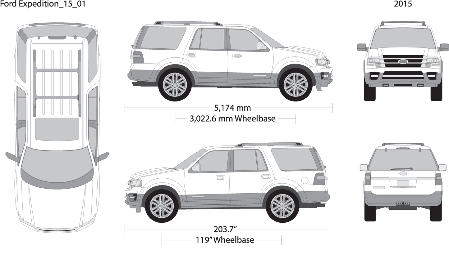 2015 Ford Expedition V01 Vehicle Wrap Template