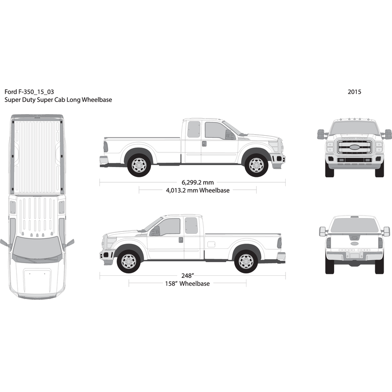 2015 Ford F 350 V03 Vehicle Wrap Template