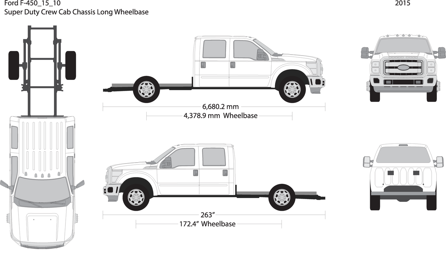 2015 Ford F 450 V10 Vehicle Wrap Template
