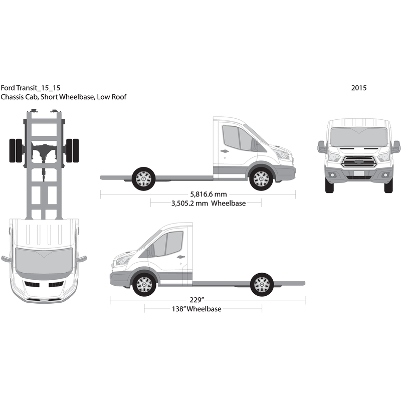 2015 Ford Transit Chassis V15 Vehicle Wrap Template