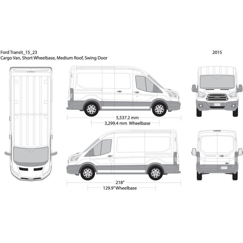2015 Ford Transit Swing Door V23 Vehicle Wrap Template