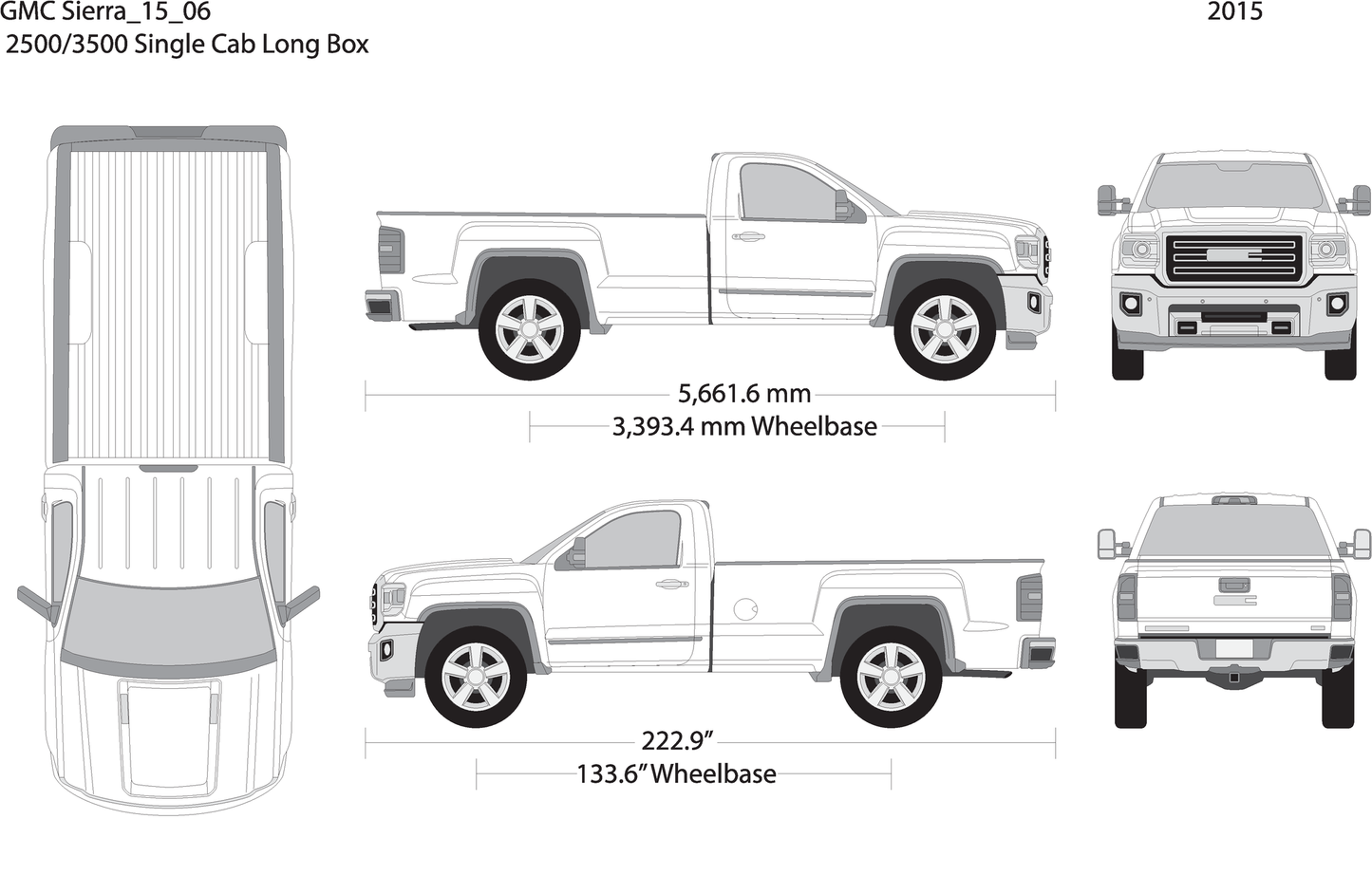 2015 Gmc Sierra 2500 3500 Hd V06 Vehicle Wrap Template