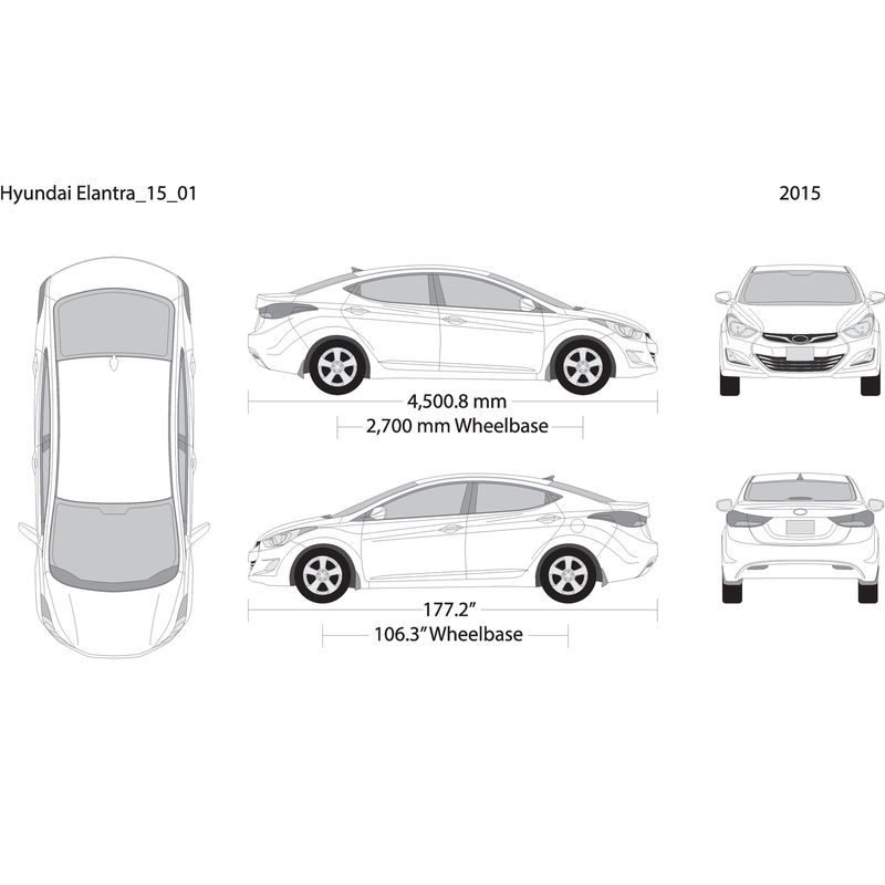 2015 Hyundai Elantra V01 Vehicle Wrap Template