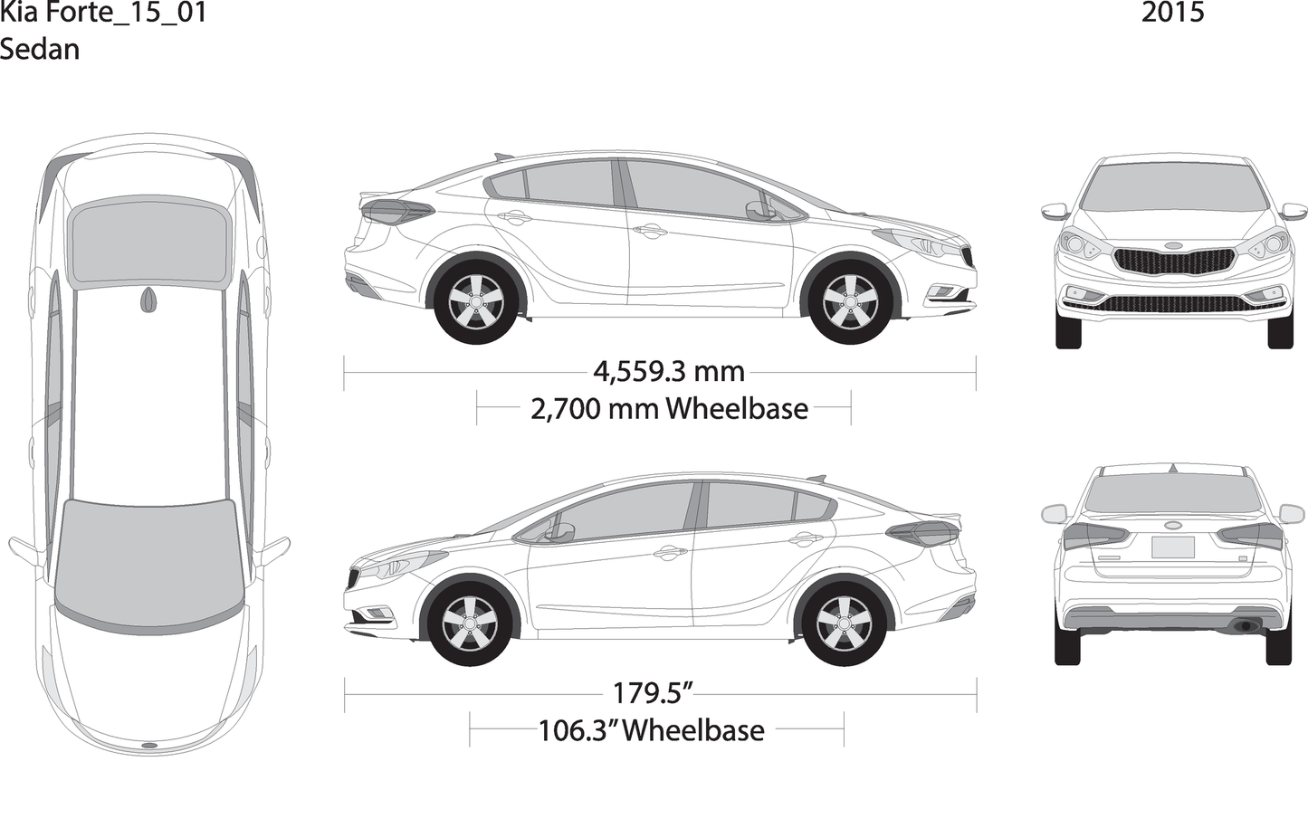 2015 Kia Forte V01 Vehicle Wrap Template