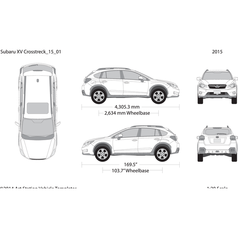 2015 Subaru Xv Crosstrek V01 Vehicle Wrap Template