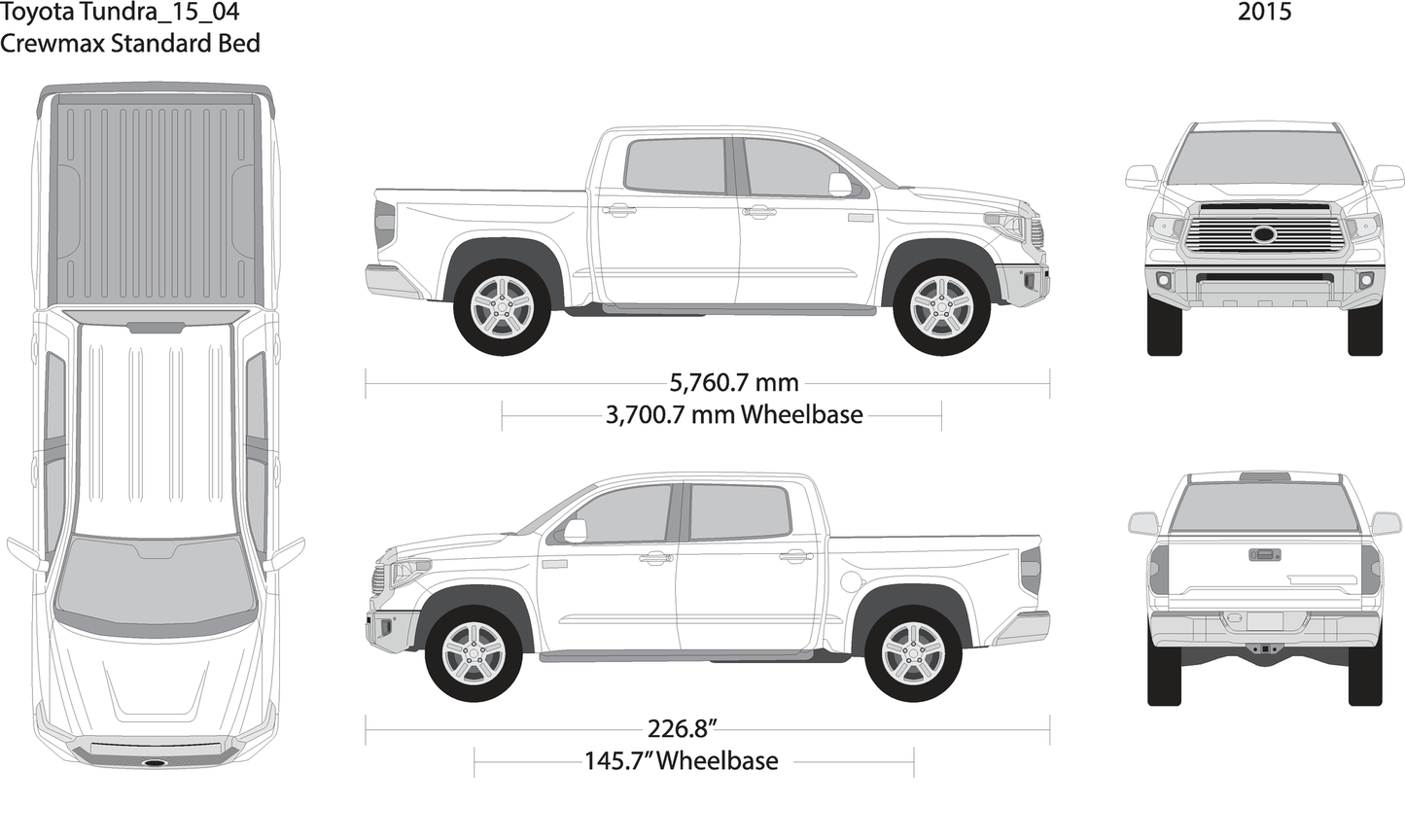 2015 Toyota Tundra V04 Vehicle Wrap Template