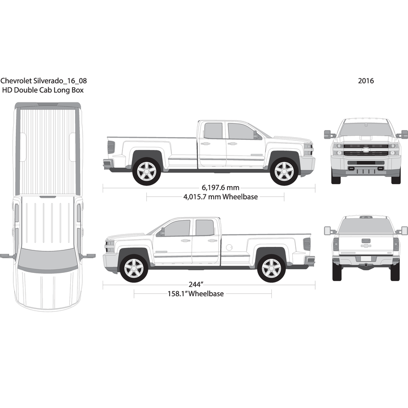 2016 Chevy Silverado 2500 3500 Hd V08 Vehicle Wrap Template