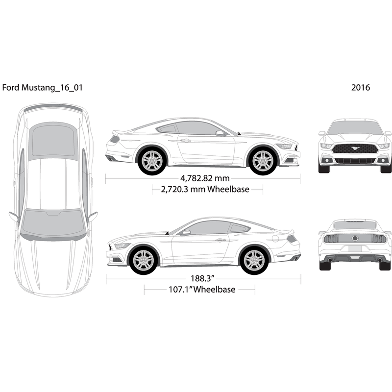 2016 Ford Mustang V01 Vehicle Wrap Template