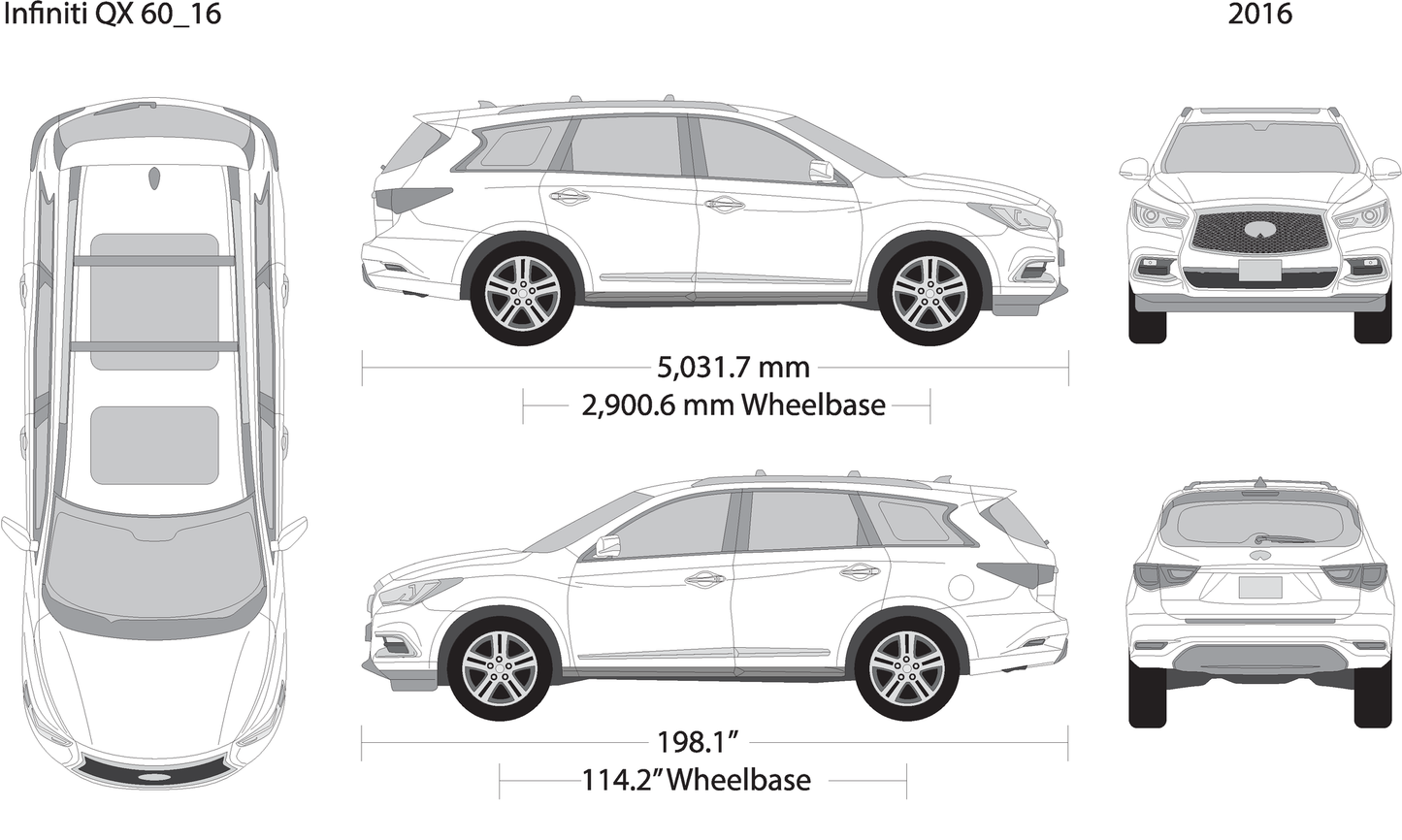 2016 Infiniti Qx60 V16 Vehicle Wrap Template