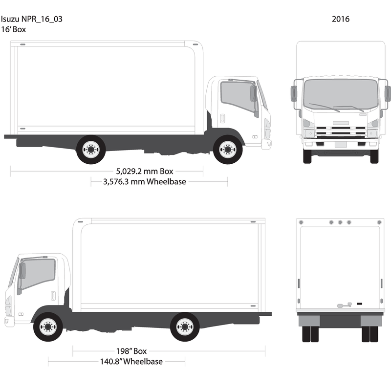 2016 Isuzu Npr V03 Vehicle Wrap Template