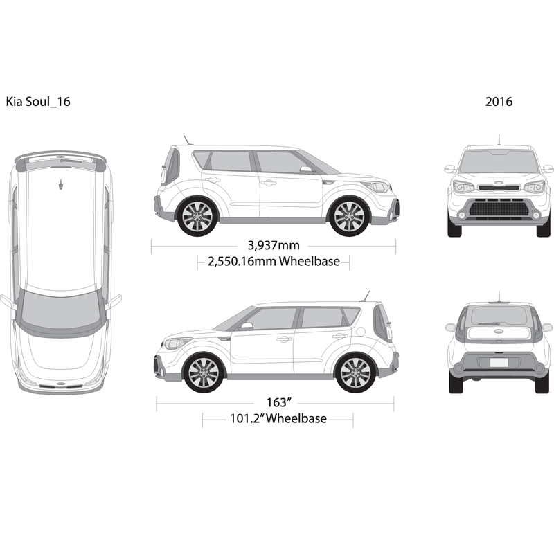 2016 Kia Soul V16 Vehicle Wrap Template