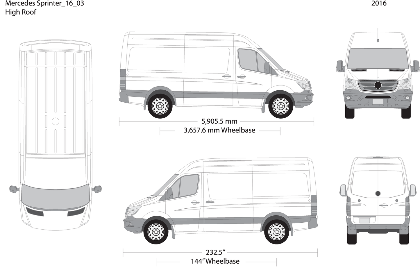 2016 Mercedes Sprinter V03 Vehicle Wrap Template