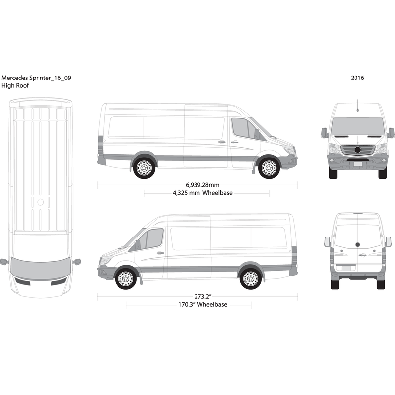 2016 Mercedes Sprinter V09 Vehicle Wrap Template