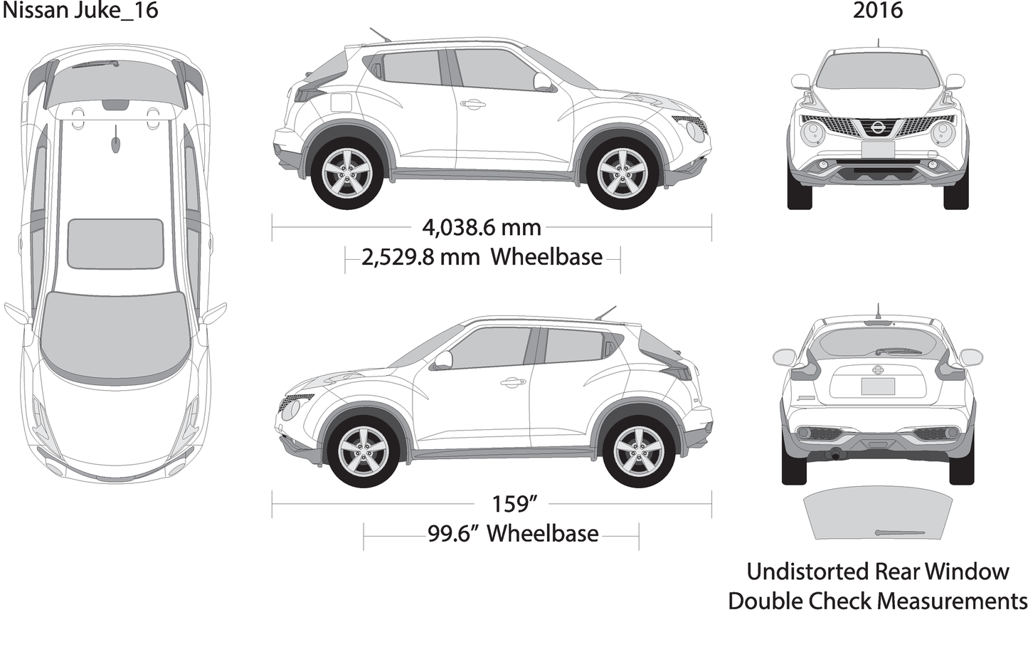 2016 Nissan Juke V16 Vehicle Wrap Template