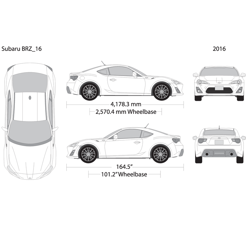 2016 Subaru Brz V16 Vehicle Wrap Template