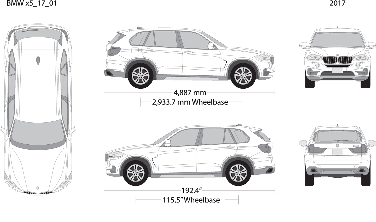 2017 Bmw X5 V01 Vehicle Wrap Template