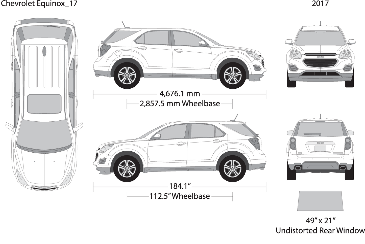 2017 Chevy Equinox V17 Vehicle Wrap Template