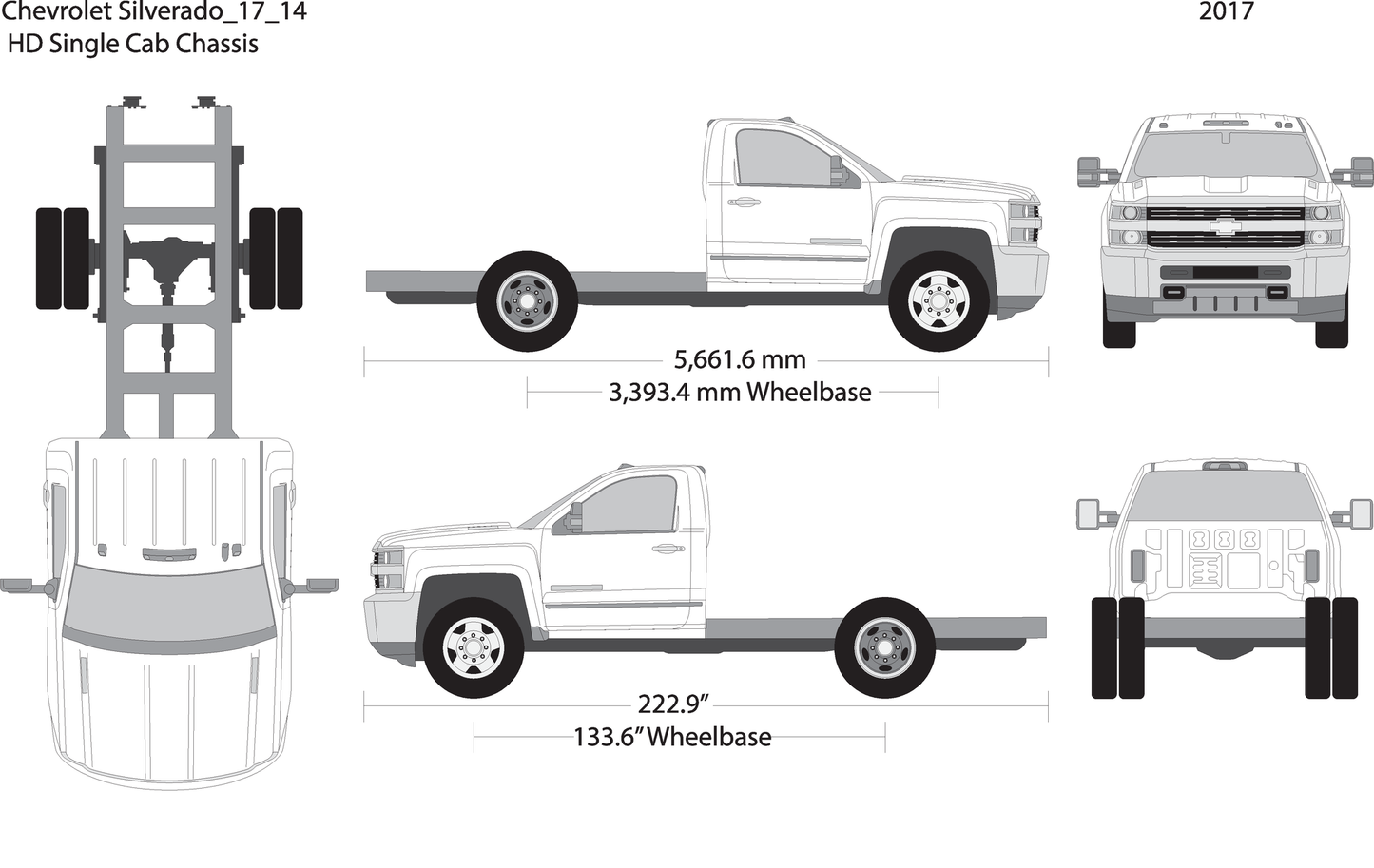 2017 Chevy Silverado 2500 3500 Hd V14 Vehicle Wrap Template
