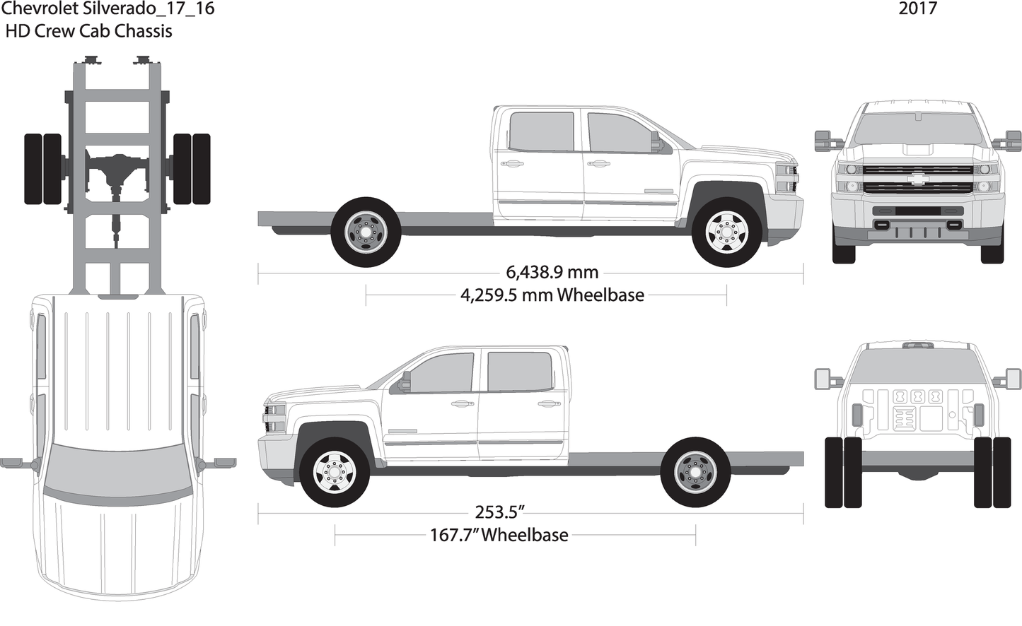 2017 Chevy Silverado 2500 3500 Hd V16 Vehicle Wrap Template