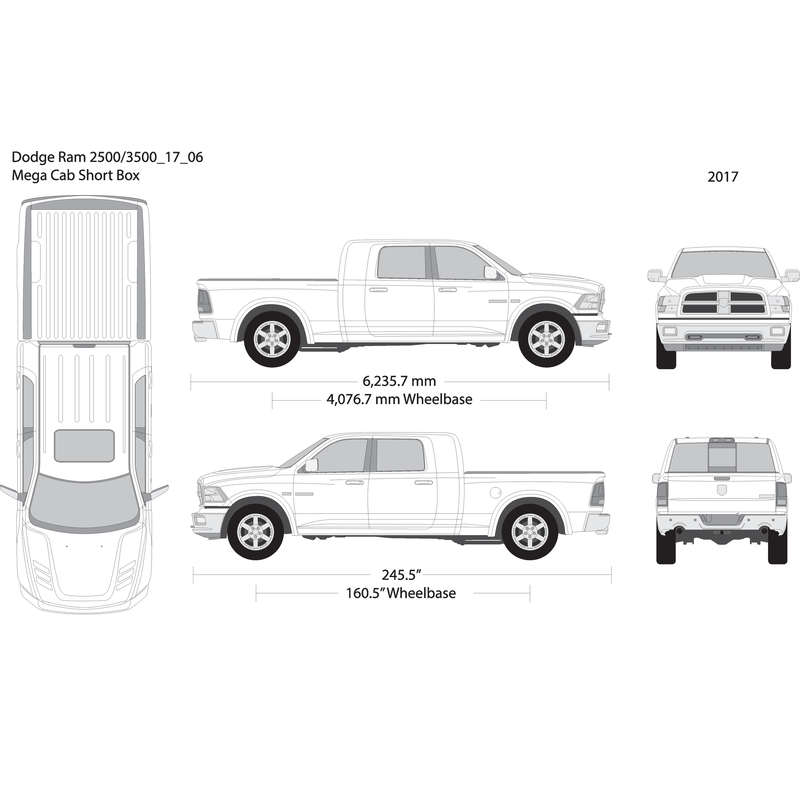 2017 Dodge Ram 2500 3500 V06 Vehicle Wrap Template