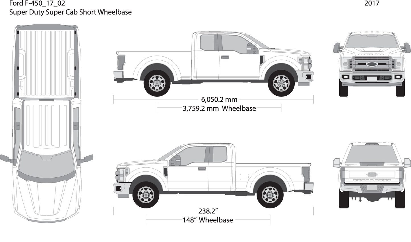 2017 Ford F 450 V02 Vehicle Wrap Template