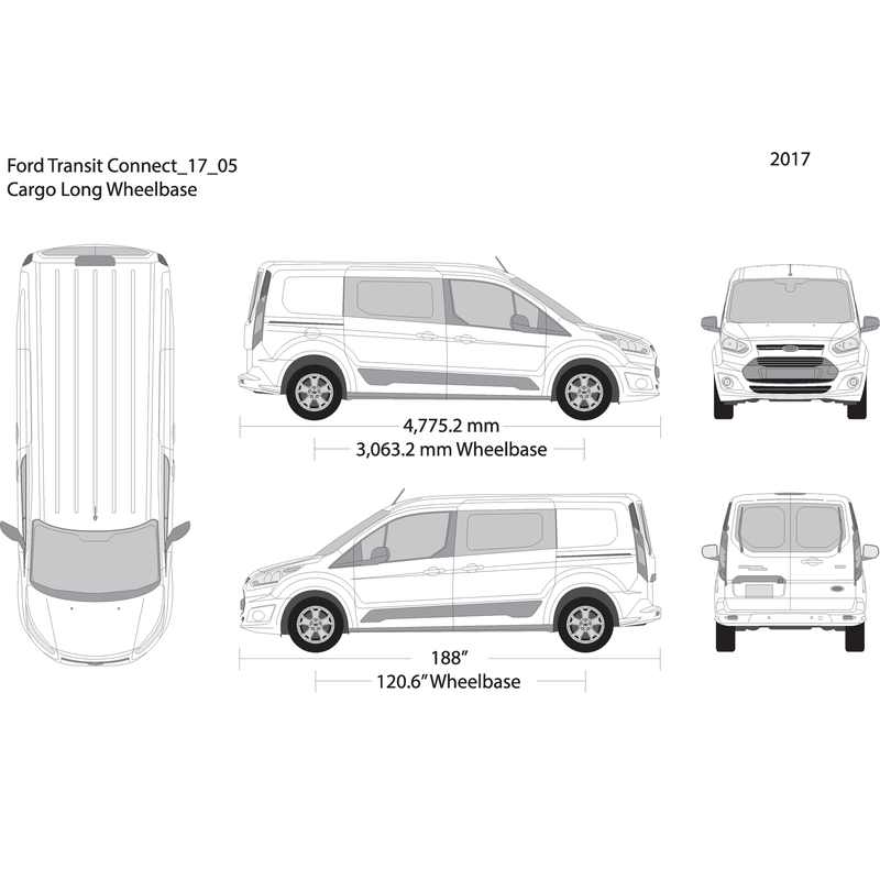 2017 Ford Transit Connect V05 Vehicle Wrap Template