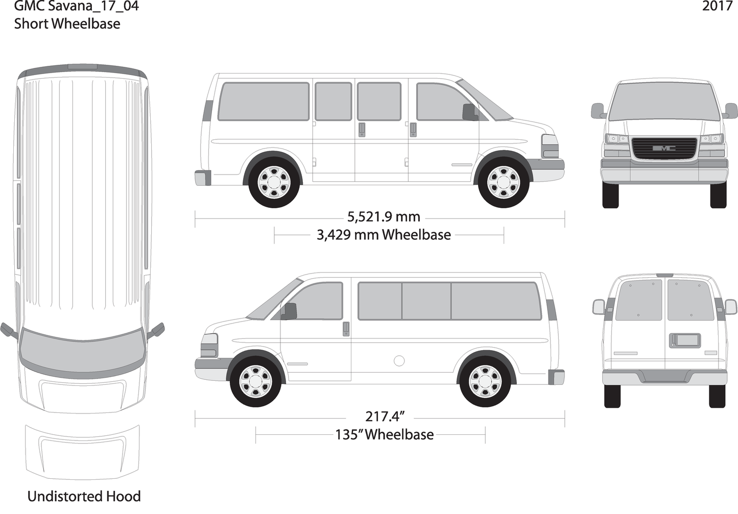2017 Gmc Savana V04 Vehicle Wrap Template