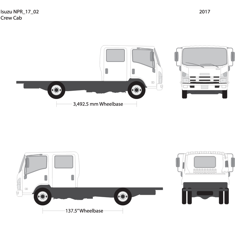 2017 Isuzu Npr V02 Vehicle Wrap Template