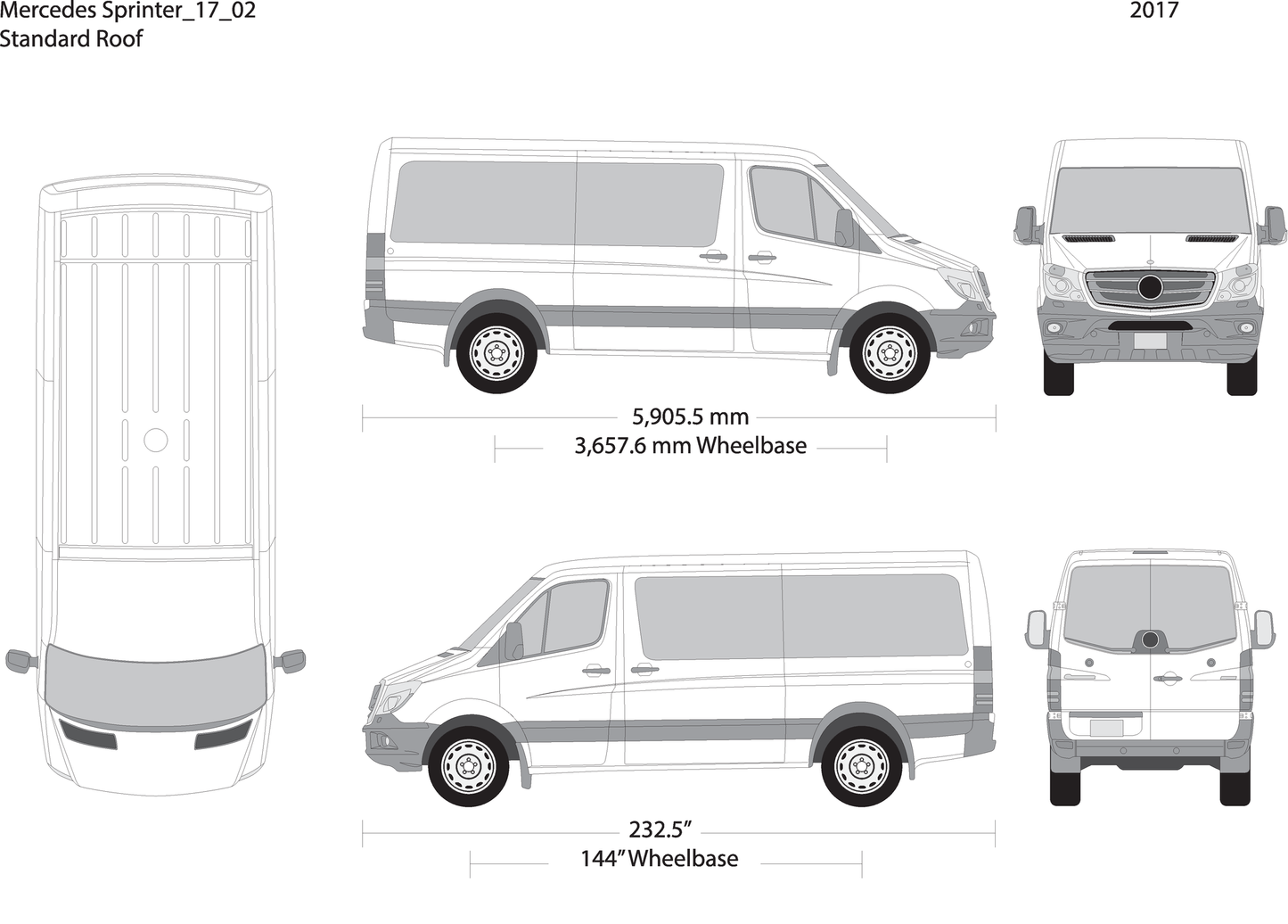 2017 Mercedes Sprinter V02 Vehicle Wrap Template